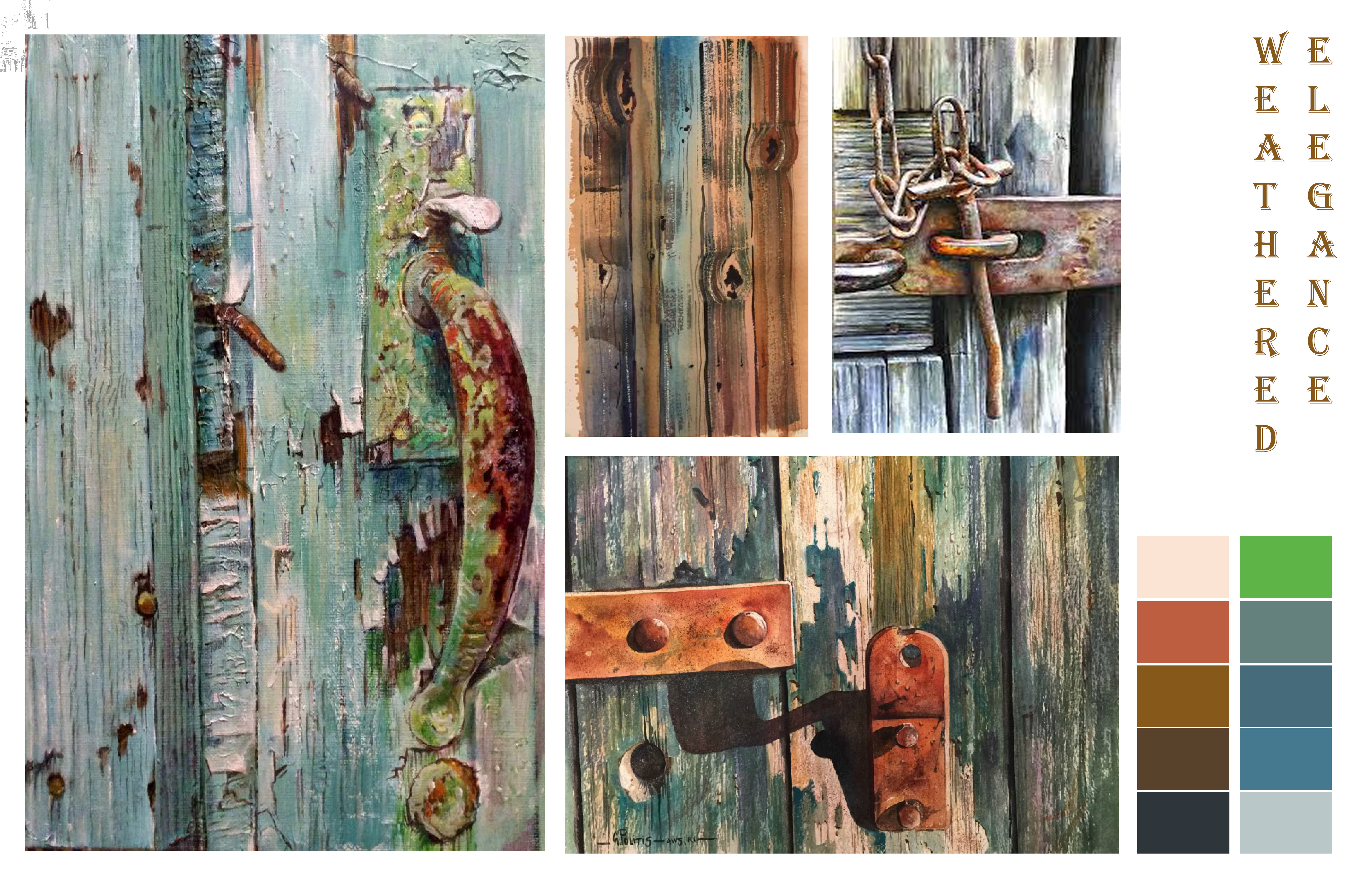 Weathered Elegance Moodboard